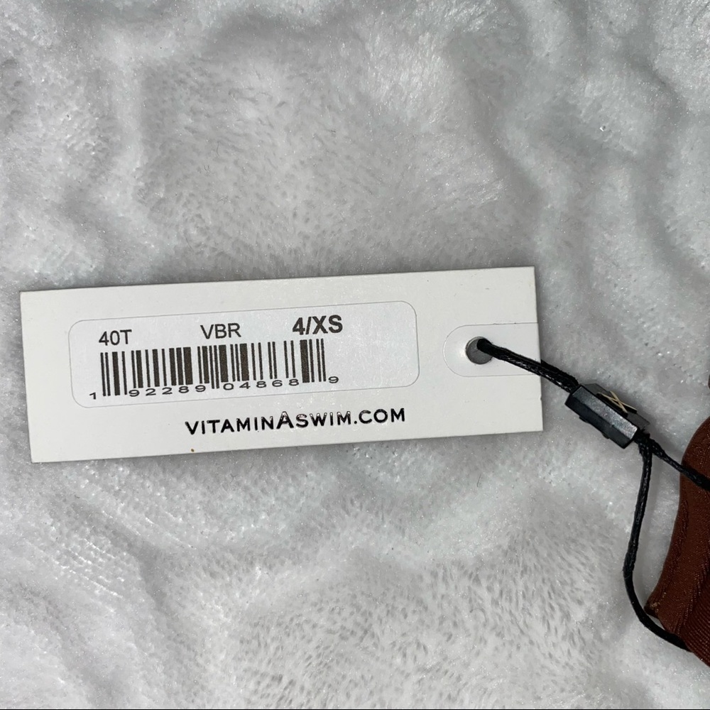 Vitamin A Neutra Bralette Swim Top -NWT $110 - Vintage Brown EcoLux - Size 4/XS - Picture 7 of 12
